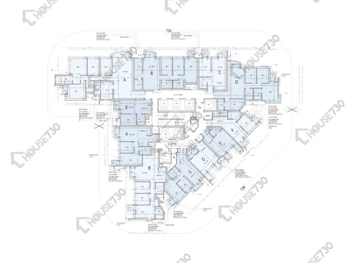 柏傲灣 平面圖 柏傲灣 2A座 5-12,15-23,25-26,28-33,35-43,45-48,49樓 樓層平面圖 - House730