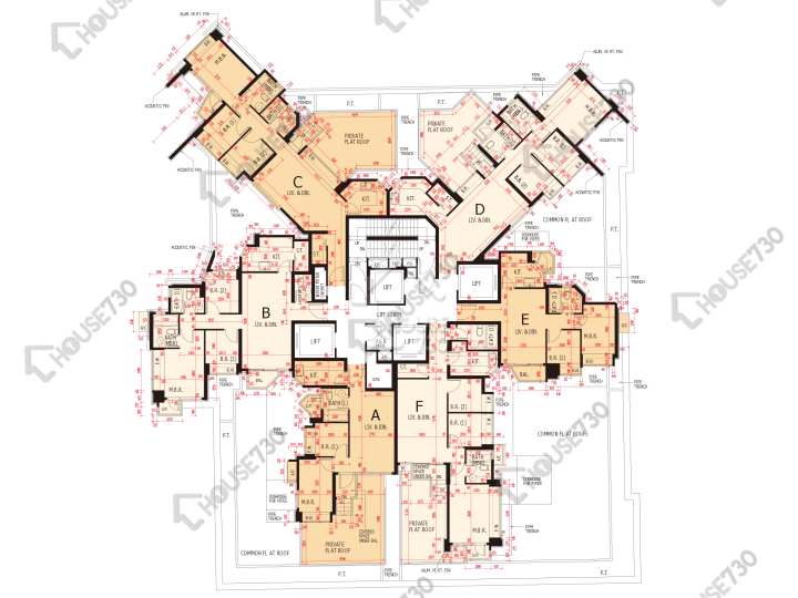 環宇海灣 平面圖 環宇海灣 5座 6樓 樓層平面圖 - House730