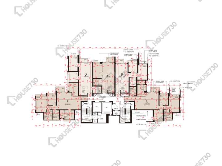 海之戀 平面圖 海之戀 3期 7座 26樓 樓層平面圖 - House730