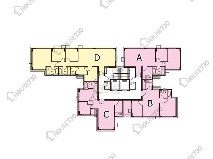 新峰花園 平面圖 新峰花園 4期 御峰豪園 30座 2-3,5-10,11樓 樓層平面圖 - House730