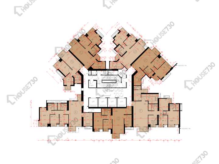 Grand Yoho 平面圖 Grand Yoho 2期 8座 45-48樓 樓層平面圖 - House730
