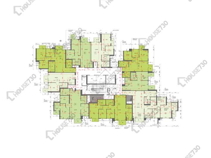 朗屏8號 平面圖 朗屏8號 3座 2-3,6-12,15-23,25-27,28樓 樓層平面圖 - House730