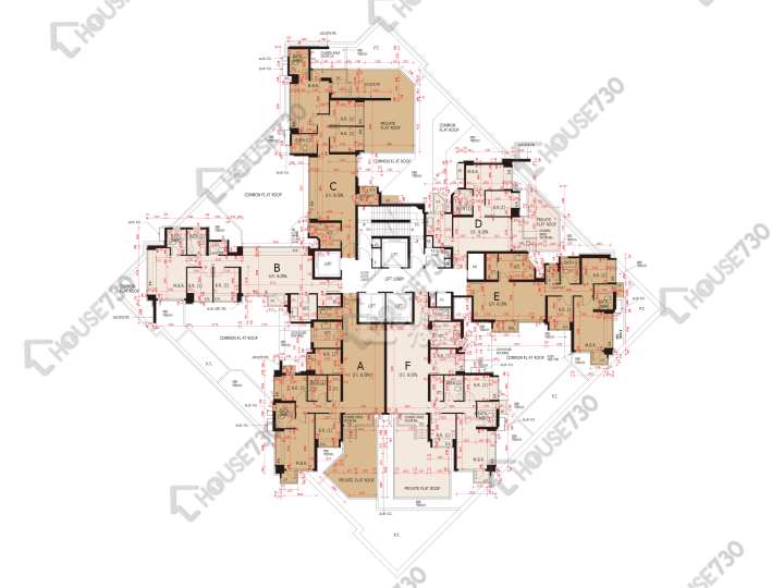 環宇海灣 平面圖 環宇海灣 2座 6樓 樓層平面圖 - House730