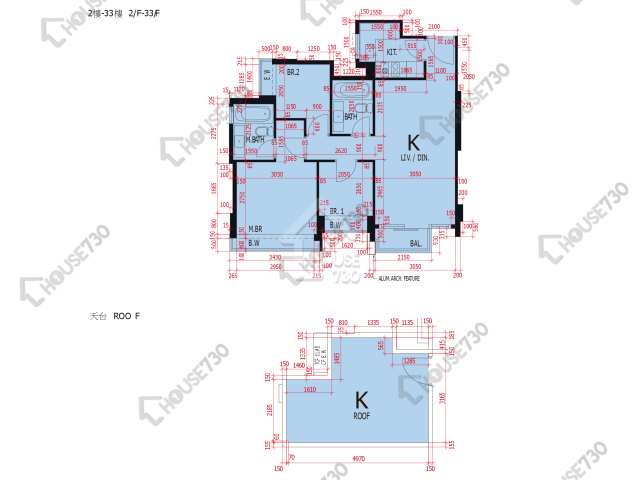 Long Ping YUCCIE SQUARE Upper Floor Unit Floor Plan 3座-高層/中層/低層-K室 House730-6522408