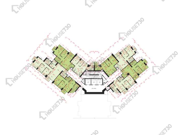 尚悅 平面圖 尚悅 1座 21-22樓 樓層平面圖 - House730