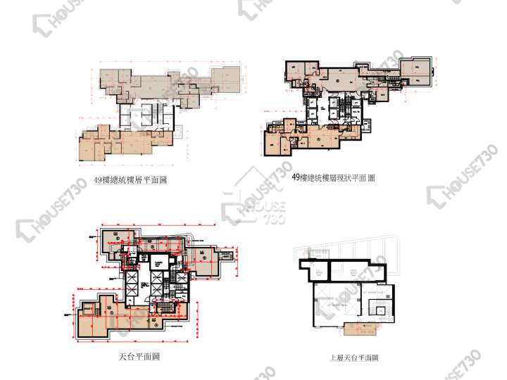 瓏門 平面圖 瓏門 1期 5座 49樓 樓層平面圖 - House730