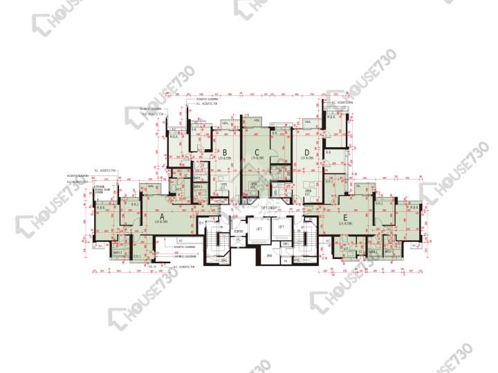 海之戀 平面圖 海之戀 3期 10座 52樓 樓層平面圖 - House730