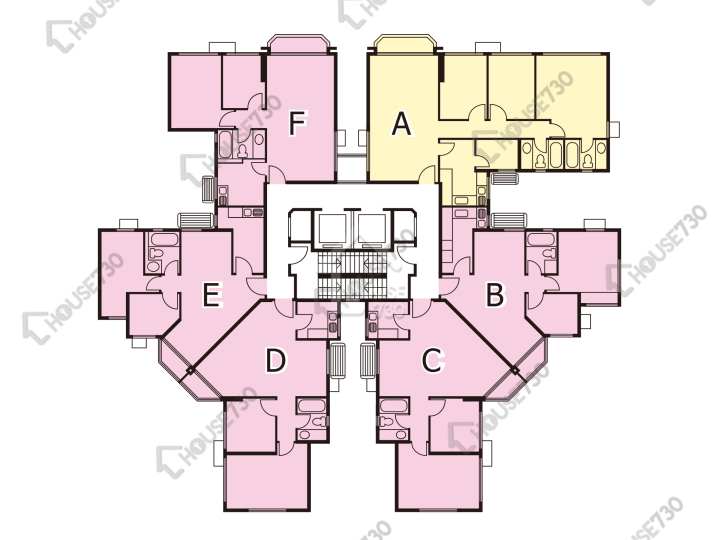 新峰花園 平面圖 新峰花園 2期 1座 1-3,5-12,15樓 樓層平面圖 - House730