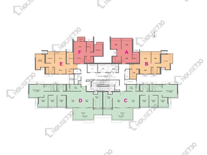 Yoho Town 平面圖 Yoho Town 2期 Yoho Midtown 5座 39樓 樓層平面圖 - House730