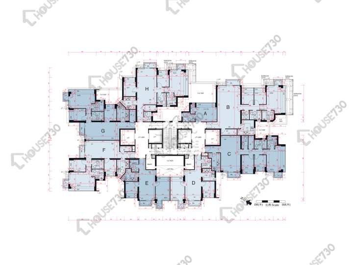 嵐山 平面圖 嵐山 1期 8座 2樓 樓層平面圖 - House730