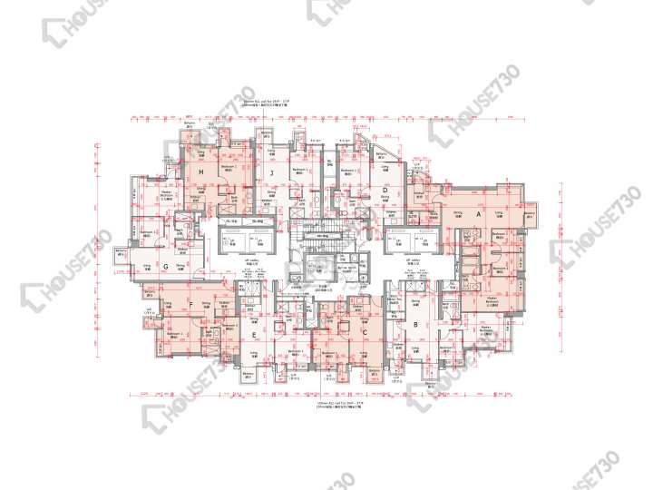 囍滙 平面圖 囍匯 2期 1座 7-9,11-12,15-23,25-33,35-36,37樓 樓層平面圖 - House730