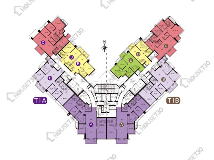 天晉 平面圖 天晉 IIIB 1A座 27-29樓 樓層平面圖 - House730