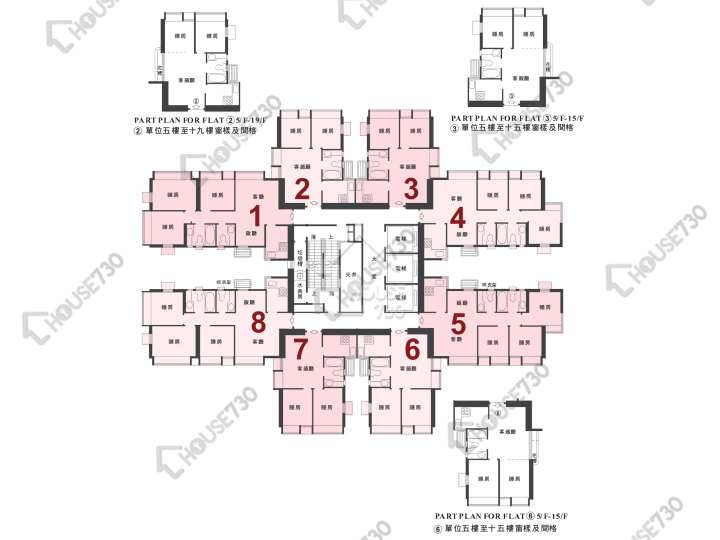 新港城 平面圖 新港城 4期 K座 5-40樓 樓層平面圖 - House730