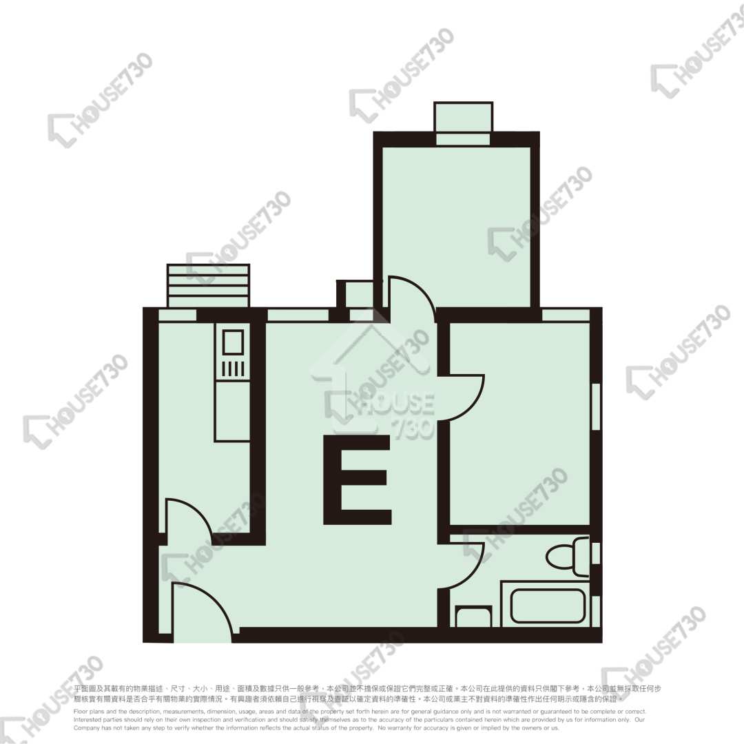 马鞍山 富宝花园 低层 单位平面图 8座-高层/中层/低层-E室 House730-6864145