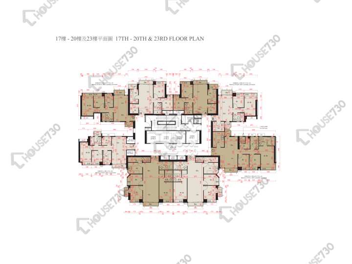 迎海 平面圖 迎海 1期 1座 17-20,23樓 樓層平面圖 - House730