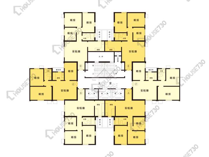 沙田第一城 平面圖 沙田第一城 1期 11座 1-33樓 樓層平面圖 - House730
