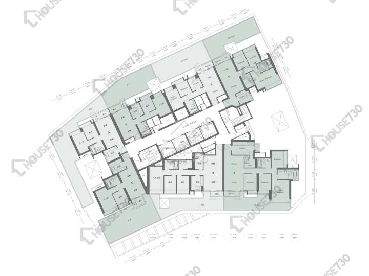 譽.港灣 平面圖 譽.港灣 8座 6樓 樓層平面圖 - House730