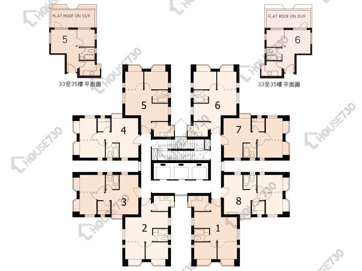 淘大花園 平面圖 淘大花園 3期 N座 1-35樓 樓層平面圖 - House730