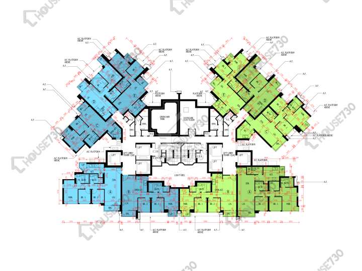 日出康城 平面圖 日出康城 4期A 晉海 1A座 30樓 樓層平面圖 - House730