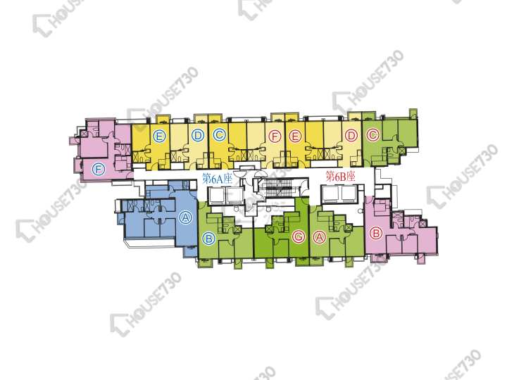 天晉 平面圖 天晉 海天晉 6A座 5-6樓 樓層平面圖 - House730