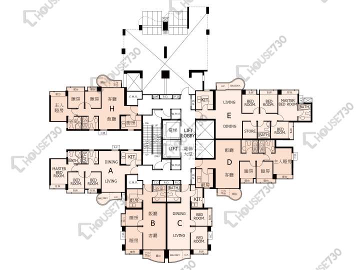 Central Park Towers Floor Plans Central Park Towers Phase 1 Tower 1 6/F Floor Plan - House730