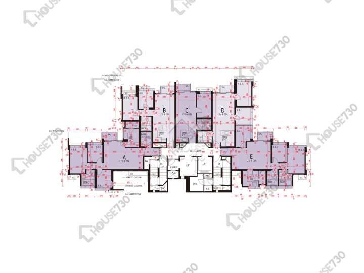 海之戀 平面圖 海之戀 3期 8座 27-33,35-43,45-50,51樓 樓層平面圖 - House730
