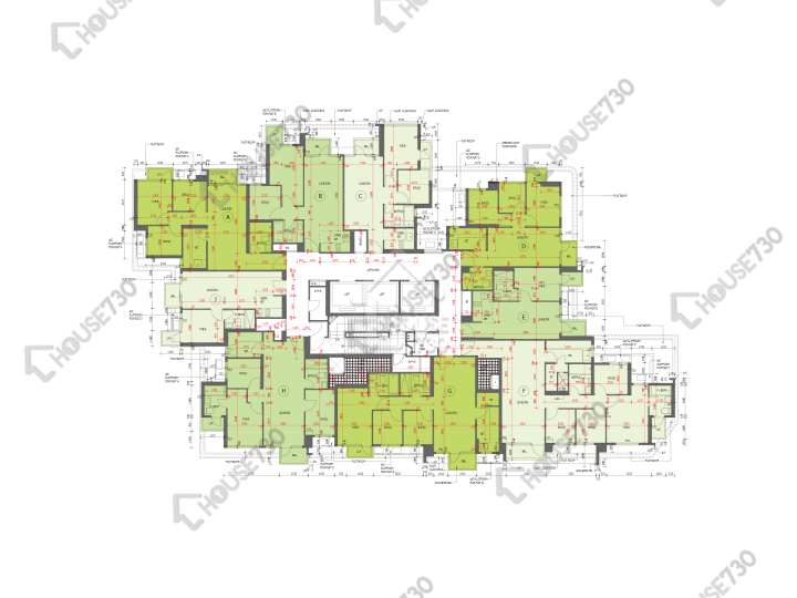 朗屏8號 平面圖 朗屏8號 3座 1樓 樓層平面圖 - House730