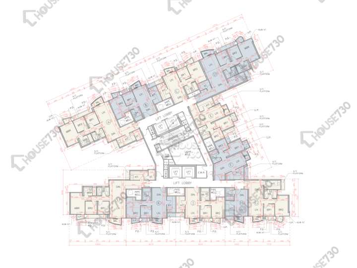 海翩滙 平面圖 海翩匯 3座 17-19樓 樓層平面圖 - House730