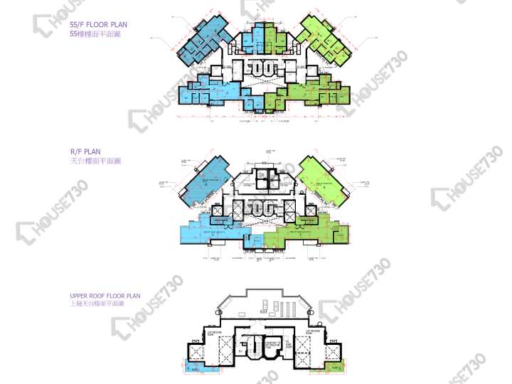 日出康城 平面圖 日出康城 4期A 晉海 2A座 55樓 樓層平面圖 - House730