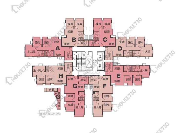 太湖花園 平面圖 太湖花園 1期 15座 1-3,5-12,15-21,22樓 樓層平面圖 - House730