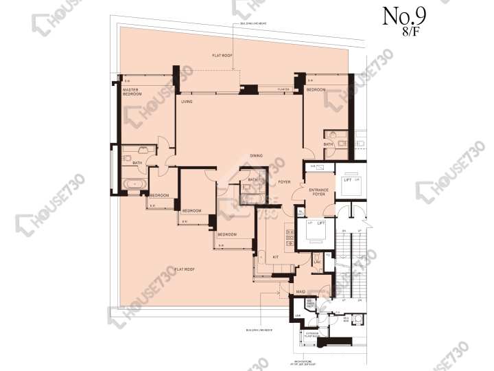 半山壹號 平面圖 半山壹號 1期 半山徑9號 8樓 樓層平面圖 - House730