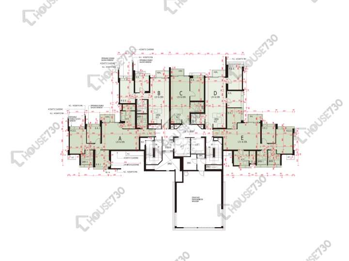 海之戀 平面圖 海之戀 3期 10座 8樓 樓層平面圖 - House730