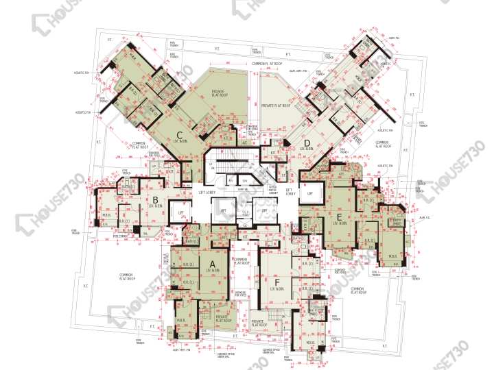 環宇海灣 平面圖 環宇海灣 3座 6樓 樓層平面圖 - House730