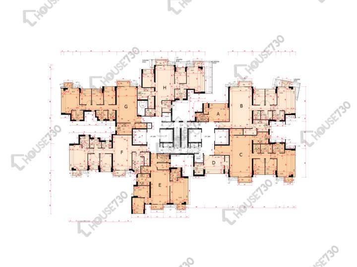 嵐山 平面圖 嵐山 1期 7座 7-10樓 樓層平面圖 - House730