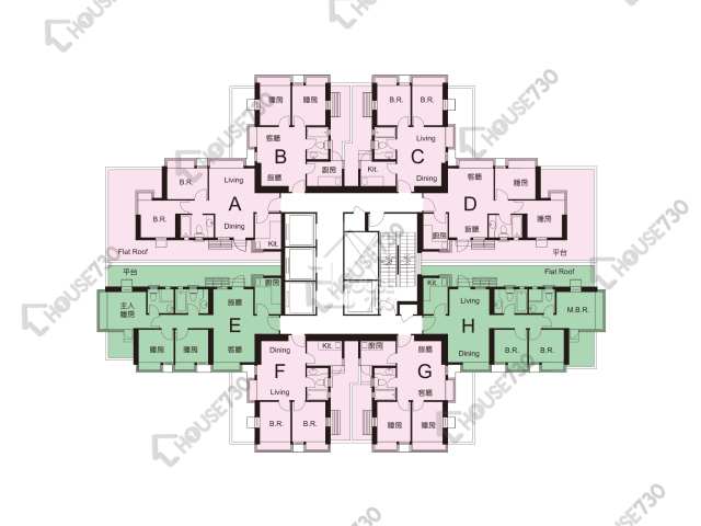 新都城 平面圖 新都城 1期 1座 1樓 樓層平面圖 - House730