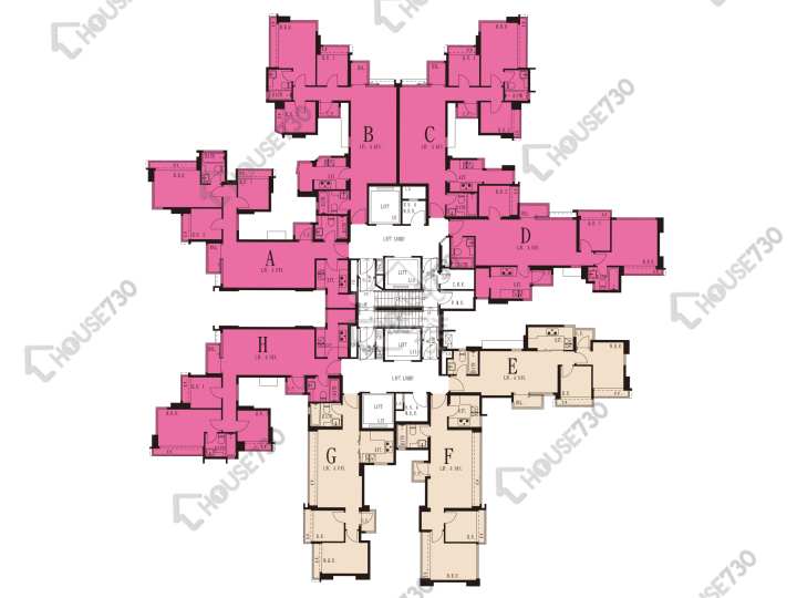 峻瀅 平面圖 峻瀅 II 3座 5-12,15-23,25-33,35-42,43樓 樓層平面圖 - House730