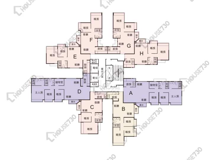 蝶翠峰 平面圖 蝶翠峰 2期 9座 5-13,15,16樓 樓層平面圖 - House730