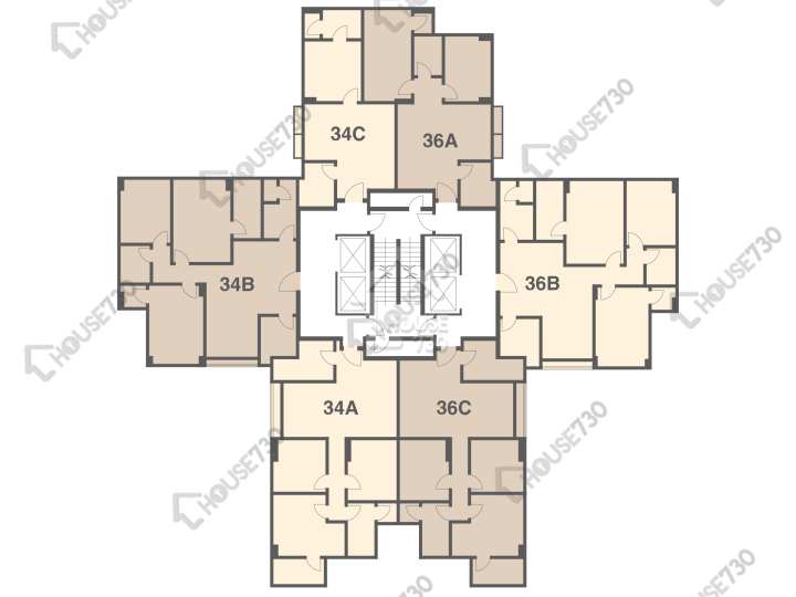 美孚新邨 平面圖 美孚新邨 6期 蘭秀道34-36號 1-20樓 樓層平面圖 - House730