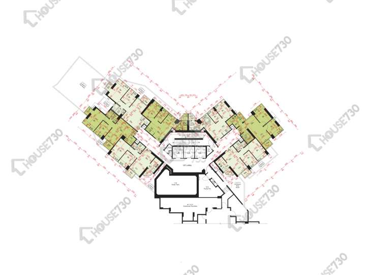 尚悅 平面圖 尚悅 3座 1樓 樓層平面圖 - House730