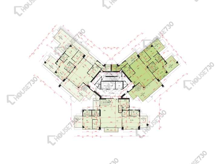 尚悅 平面圖 尚悅 9座 28樓 樓層平面圖 - House730