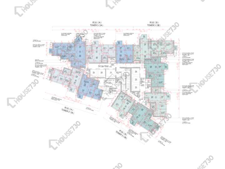 日出康城 平面圖 日出康城 5期A Malibu 3A座 27-33,35-42,43樓 樓層平面圖 - House730