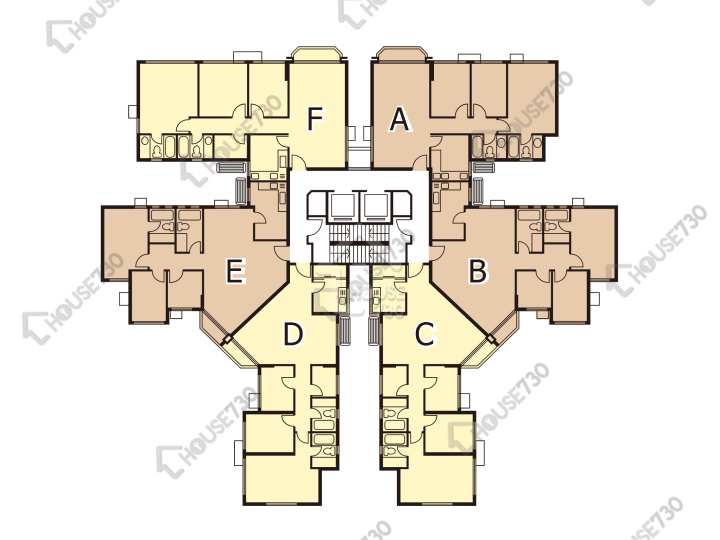 新峰花園 平面圖 新峰花園 2期 8座 2-3,5-12,15樓 樓層平面圖 - House730