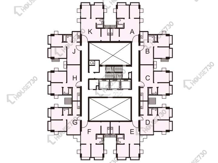 屯門市廣場 平面圖 屯門市廣場 1期 3座 6-32樓 樓層平面圖 - House730