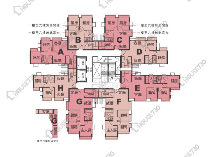 太湖花園 平面圖 太湖花園 1期 12座 1-3,5-12,15-21,22樓 樓層平面圖 - House730