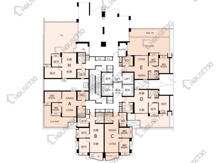 Central Park Towers Floor Plans Central Park Towers Phase 1 Tower 6 5/F Floor Plan - House730