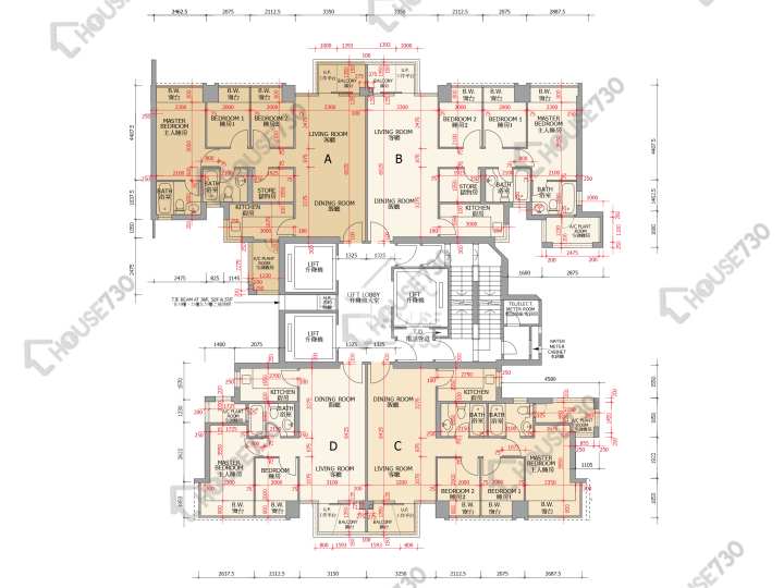 御龍山 平面圖 御龍山 3座 38-39,50-52,55-56,57樓 樓層平面圖 - House730
