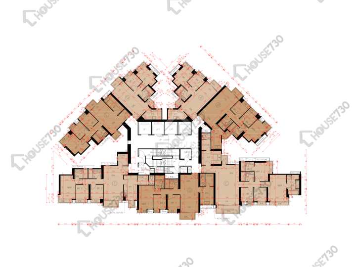 Grand Yoho 平面圖 Grand Yoho 2期 5座 45樓 樓層平面圖 - House730