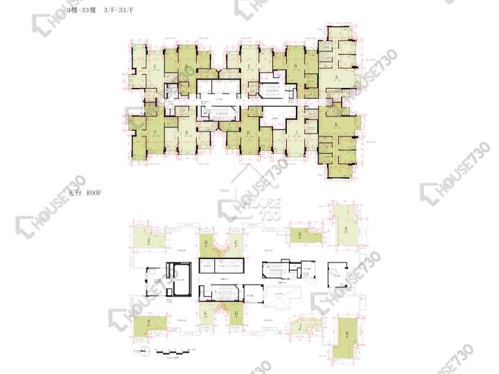 世宙 平面圖 世宙 2座 3,5-12,15-23,25-32,33樓 樓層平面圖 - House730