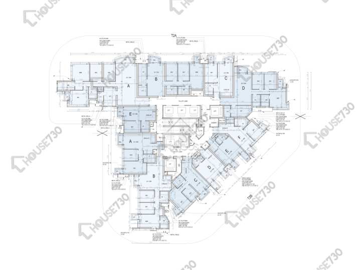 柏傲灣 平面圖 柏傲灣 2A座 50-53樓 樓層平面圖 - House730