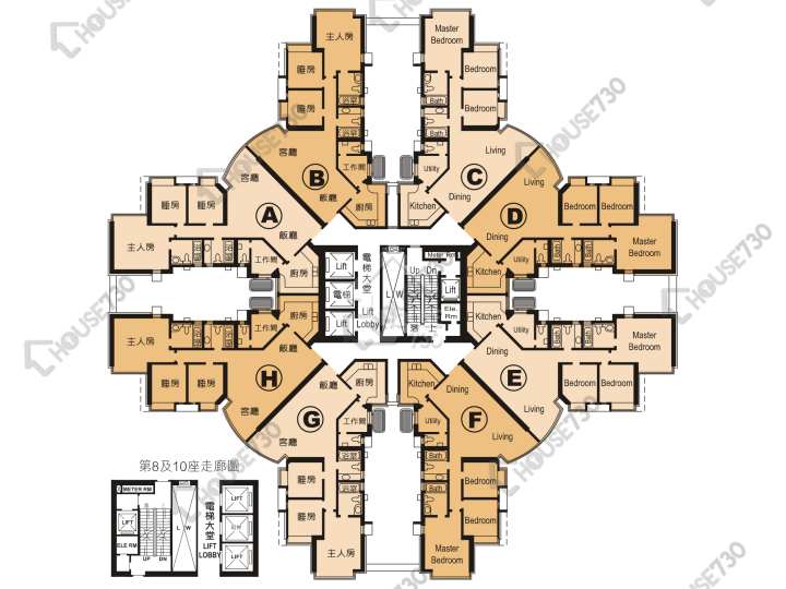 骏景园 平面图 骏景园 2期 10座 46-47楼 楼层平面图 - House730